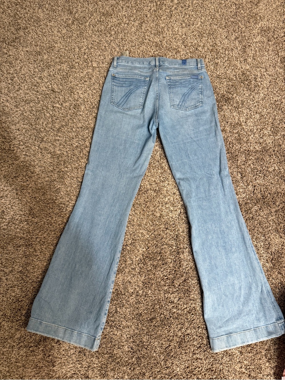 7 For All Mankind Light Blue Flare Jeans